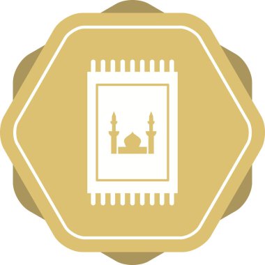 Güzel Dua Halısı Kabartma Vektör Simgesi