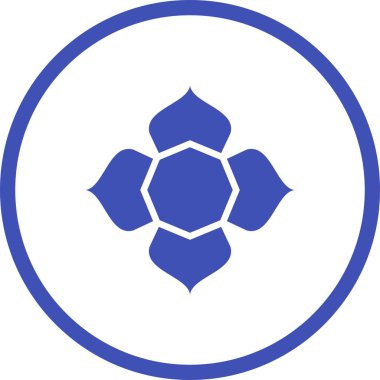 Beautiful Islamic Star Glyph Vector Icon