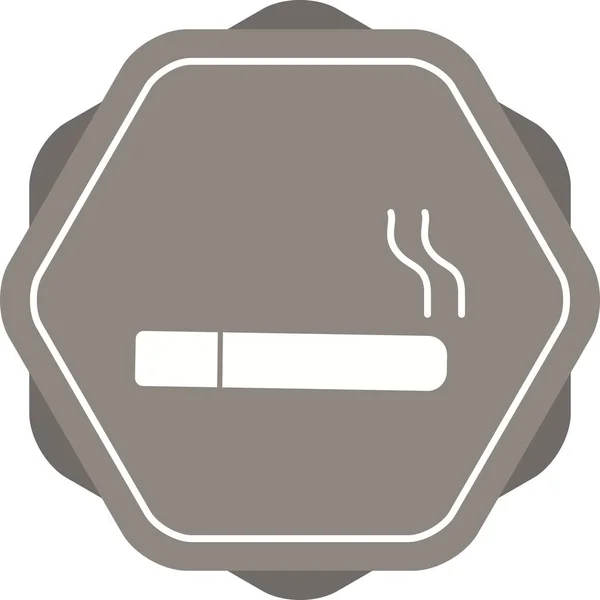 Beautiful Cigarette Glyph Vector Icon — Stock Vector