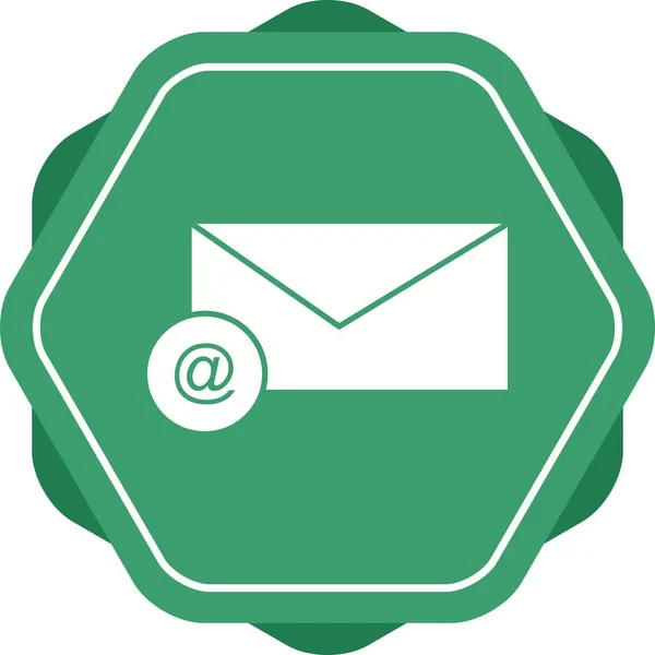 Magnifique E mail Glyphe vectoriel icône — Image vectorielle