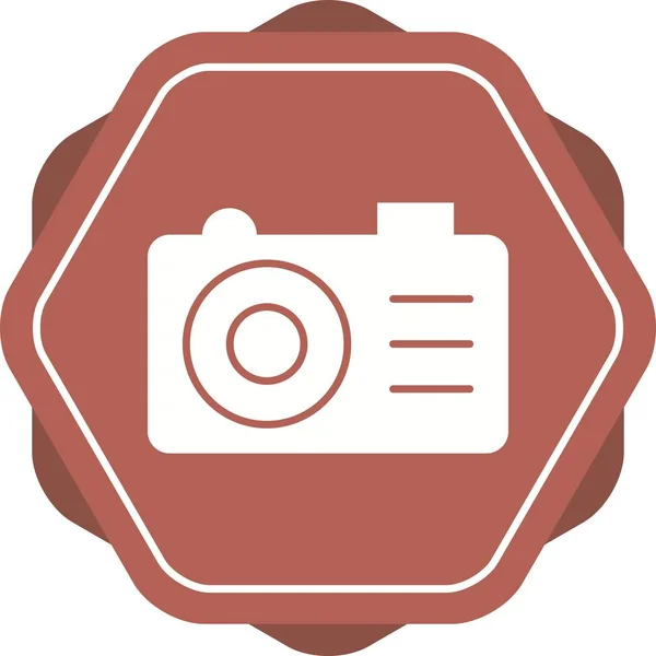 Krásná kamera Glyph Vector ikona — Stockový vektor