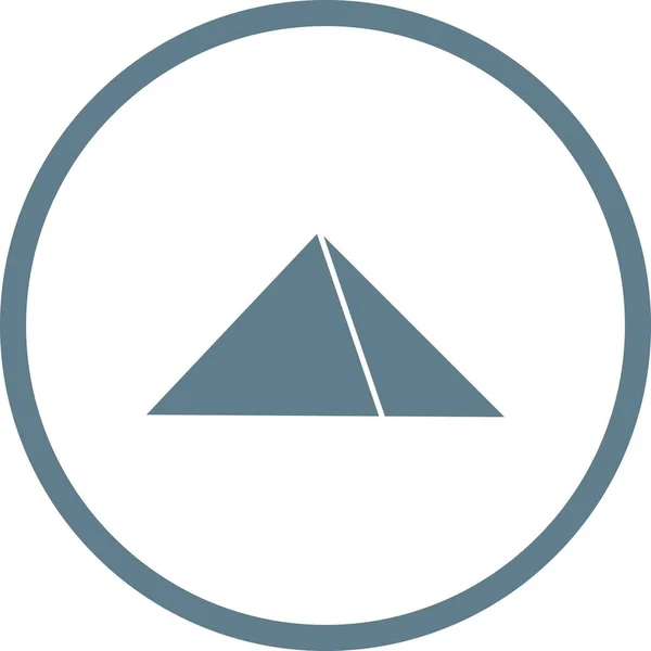 Krásná pyramida Glyph Vector Icon — Stockový vektor