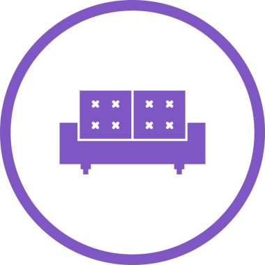 Güzel Yatak Kabartma Vektörü Simgesi