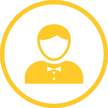 Güzel Garson Glyph Vektör Simgesi