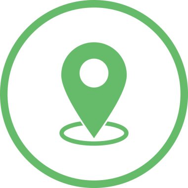 Güzel İşaretli Yer Kabartma Vektör Simgesi