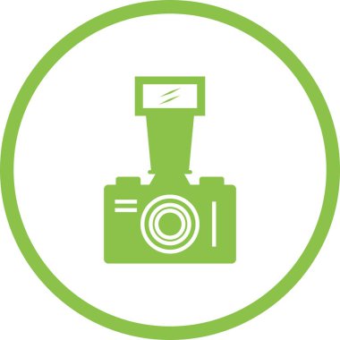 Güzel Eski Video Kamera Glyph Vektör Simgesi