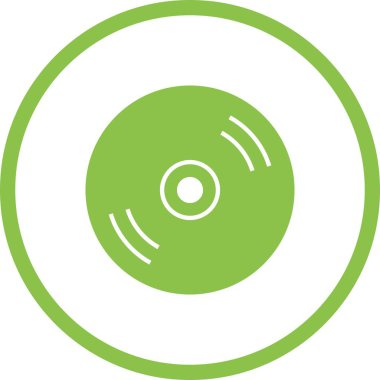 Güzel Cd Glyph Vektör Simgesi