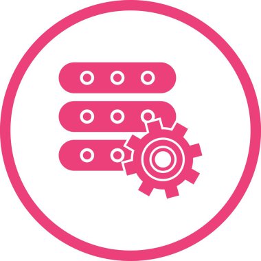 Güzel Veritabanı Ayarları Glyph Vektör Simgesi