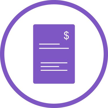 Güzel Fatura Kabartma Vektörü Simgesi