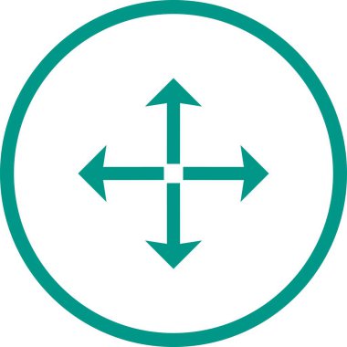 Güzel Tam Ekran Oku Glyph Vektör Simgesi