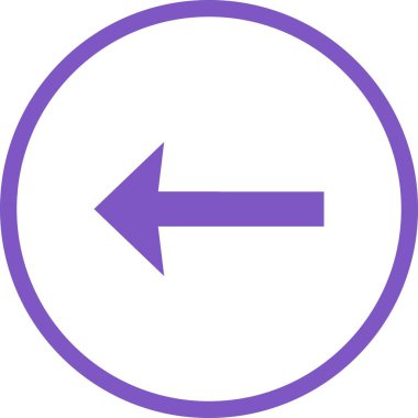 Güzel Sol Ok Glyph Vektör Simgesi