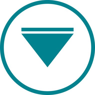 Güzel Ok Aşağı Glyph Vektör Simgesi