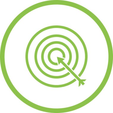 Güzel Hedef Glyph Vektör Simgesi