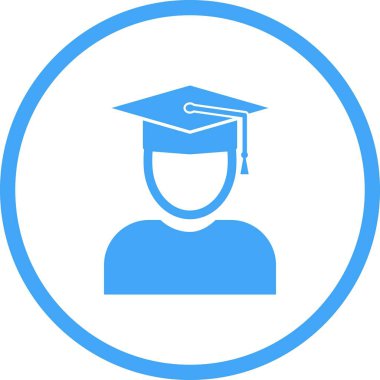 Güzel Graduate Glyph Vektör Simgesi