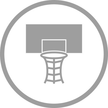 Güzel Voleybol Hoop Glyph Vektör Simgesi