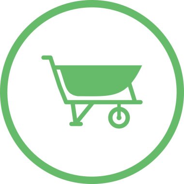 Güzel İnşaat Trolley Kabartma Vektör Simgesi