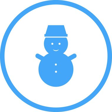 Güzel Kardan Adam Kabartma Vektör Simgesi