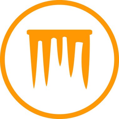Güzel Icicle Glyph Vektör Simgesi
