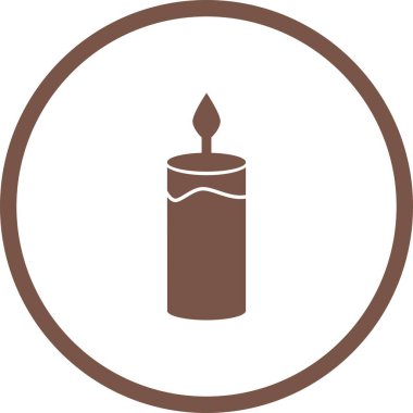 Güzel Mum Kabartma Vektör Simgesi