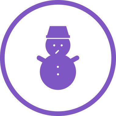 Güzel Kardan Adam Kabartma Vektör Simgesi