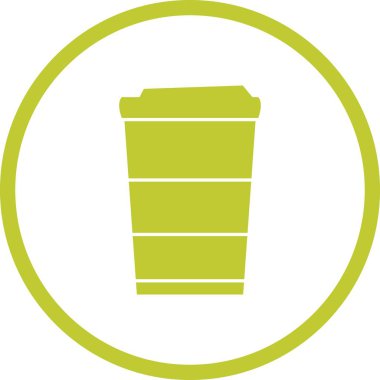 Güzel Kahve fincanı kabartma vektör simgesi