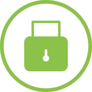 Güzel Güvenlik Kilidi Kabartma Vektörü Simgesi