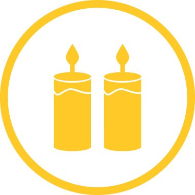 Güzel Mumlar Glyph Vektör Simgesi