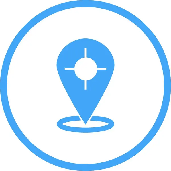 Prachtige track locatie Glyph Vector Icon — Stockvector