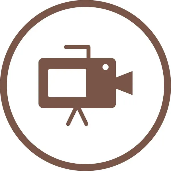 Beautiful Video Camera Glyph Vector Icon — Stock Vector