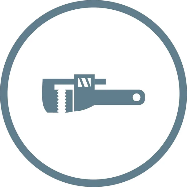 Beautiful Wrench Glyph Vector Icon — ストックベクタ