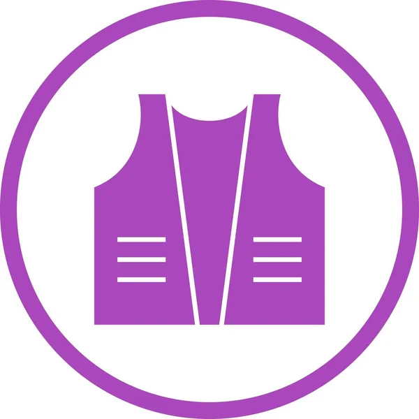 Belle veste Glyphe vectoriel Icône — Image vectorielle