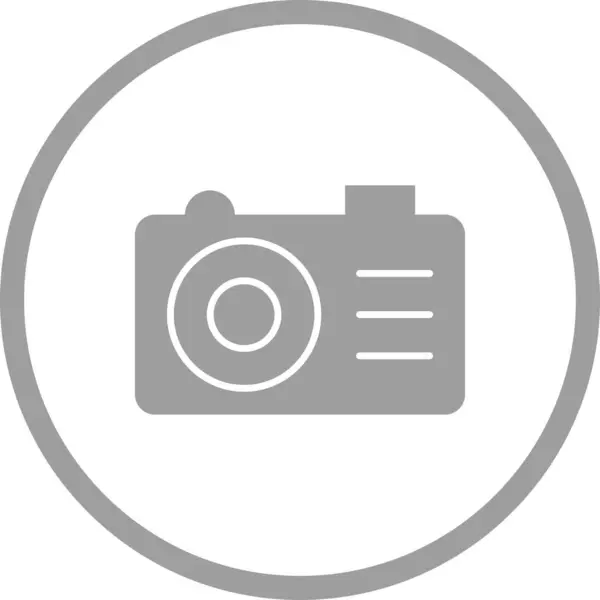 Bella macchina fotografica glyph vettoriale icona — Vettoriale Stock