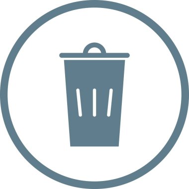 Güzel Çöp Kutusu Kabartma Vektörü Simgesi