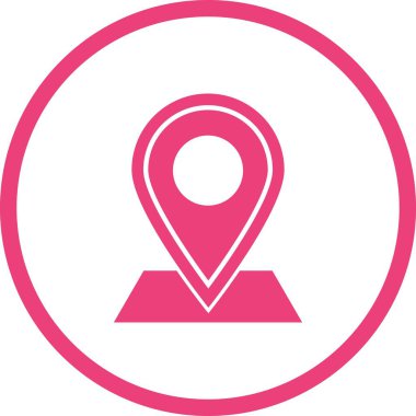 Güzel İşaretli Yer Kabartma Vektör Simgesi