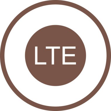 Güzel Lte Ağı Kabartma Vektör Simgesi