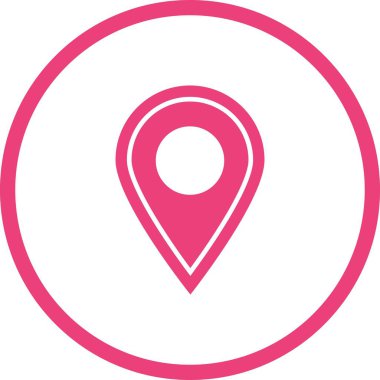 Güzellik Fonu Konumu Pin Kabartma Vektör Simgesi