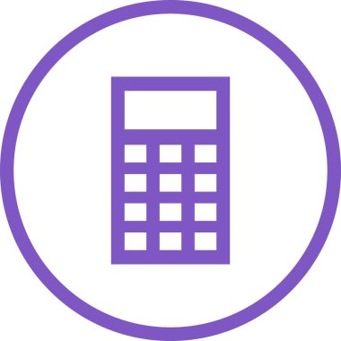 Güzel Hesap Makinesi Glyph Vektör Simgesi