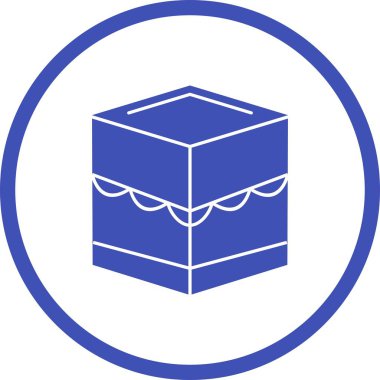 Güzel Khana Kaba Glyph Vektör Simgesi