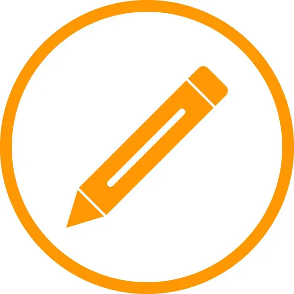 Hermoso lápiz Glifo Vector icono — Vector de stock