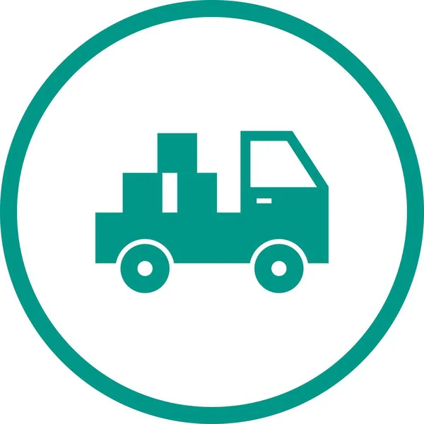 Bela pick up caminhão Glyph vetor ícone —  Vetores de Stock