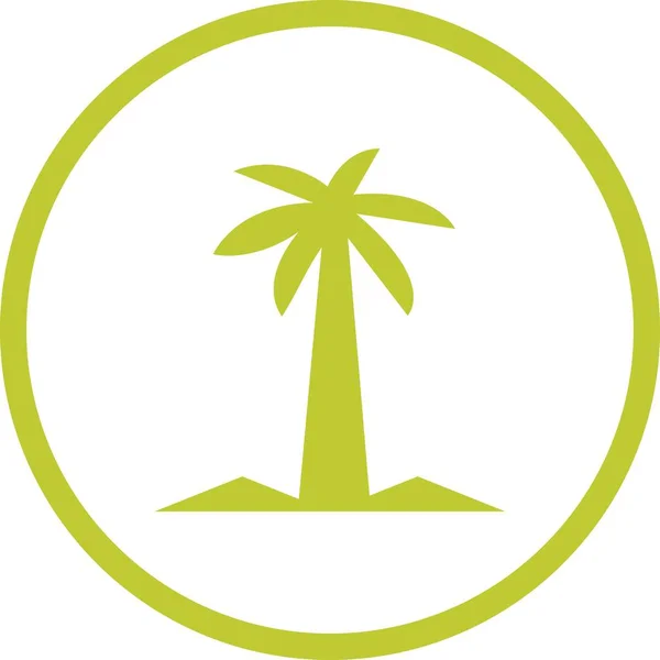 Piękna ikona wektora drzewa kokosowego — Wektor stockowy