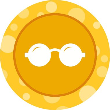 Güzel Gözlükler Kabartma Vektör Simgesi