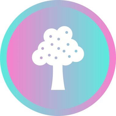 Güzel Meyve Ağacı Kabartma Vektörü Simgesi