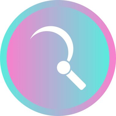 Güzel Orak Kabartma Vektör Simgesi