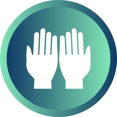 Güzel Dua Eden El Kabartma Vektör Simgesi