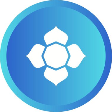 Beautiful Islamic Star Glyph Vector Icon