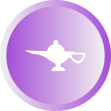 Güzel Sihirli Lamba Kabartma Vektör Simgesi