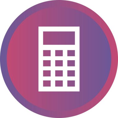 Güzel Hesap Makinesi Glyph Vektör Simgesi