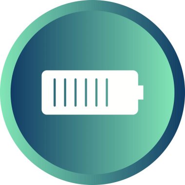 Güzel Mobil Batarya Glyph Vektör Simgesi