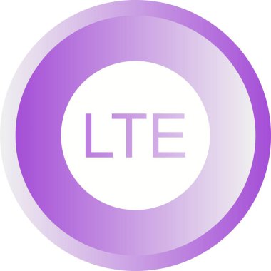 Güzel Lte Ağı Kabartma Vektör Simgesi